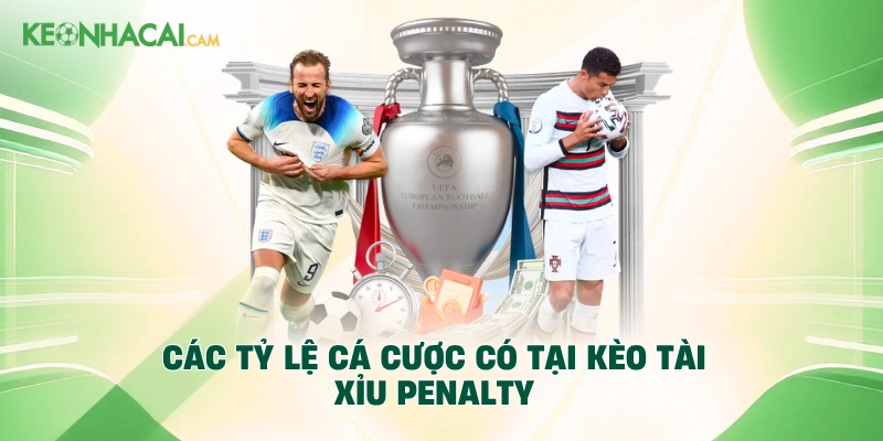 Các tỷ lệ cá cược có tại kèo tài xỉu Penalty